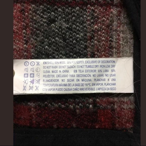 Forever 21 Wool Plaid Jacket Coat Sz Medium - Picture 6 of 8